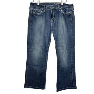 Lucky Brand Jeans Size 8/29 Women's Blue Dark Wash Classic Rider Crop Casual